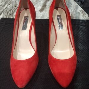 Suede Red Pumps Heels